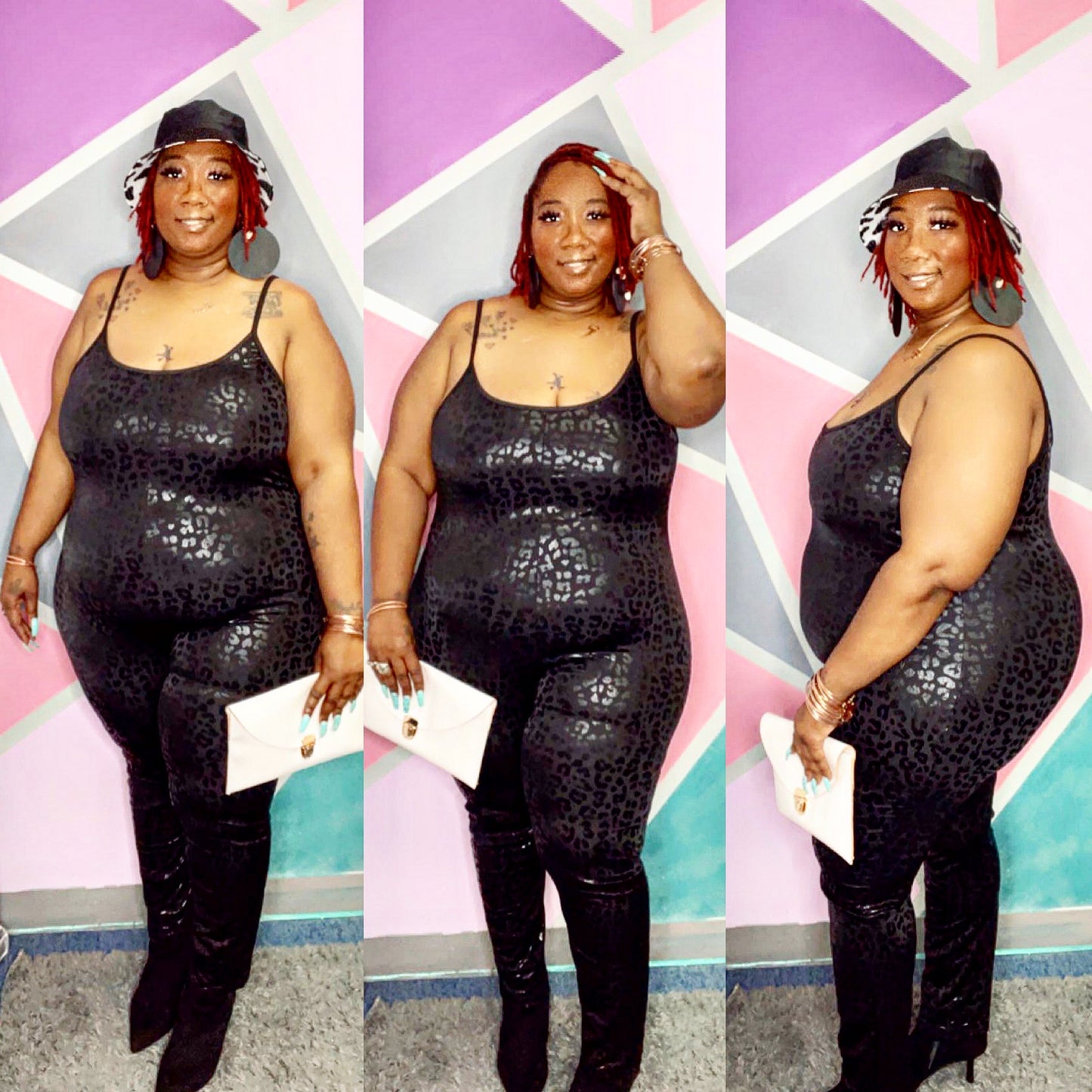 Sassy Black leopard jumpsuit