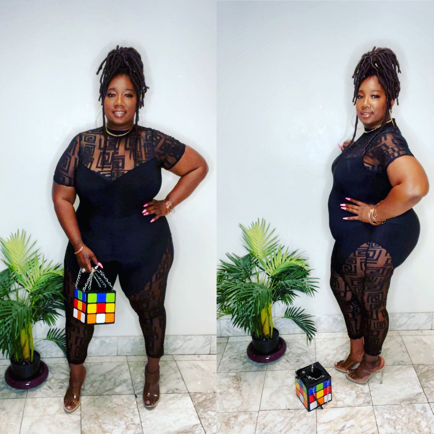 The Puzzled Mesh Romper