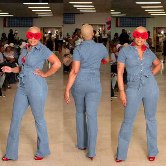 Denim Romper