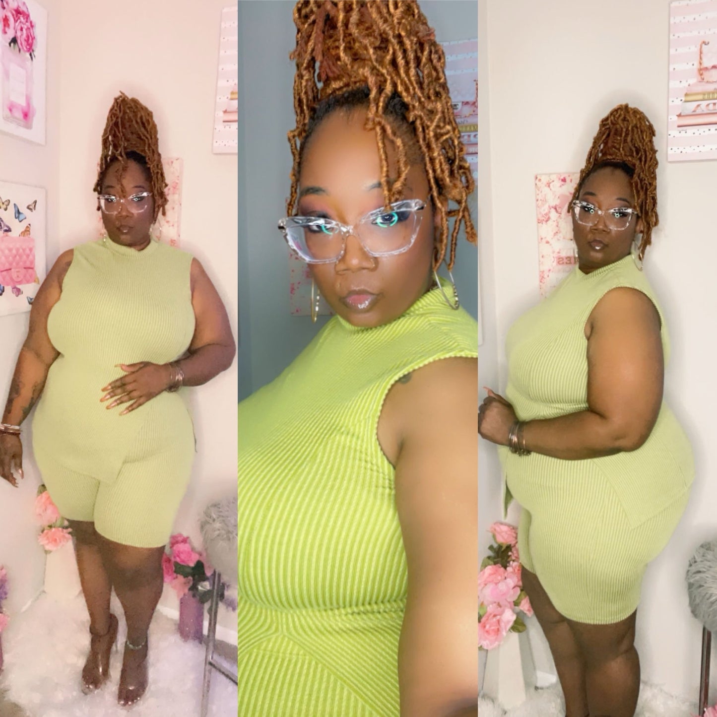 Lime green two piece set