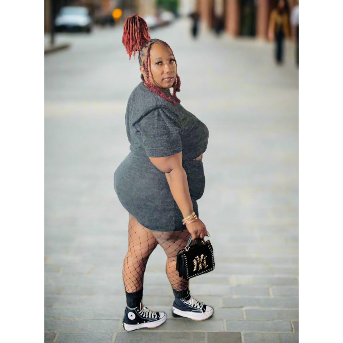 Charcoal two piece skirt set