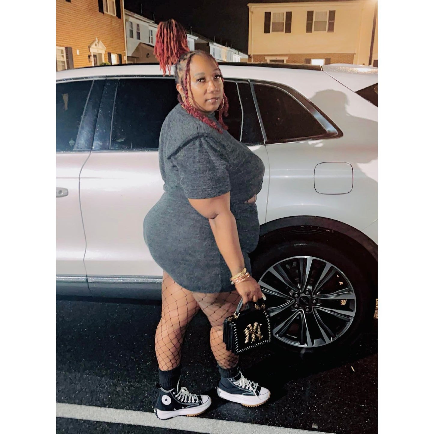 Charcoal two piece skirt set