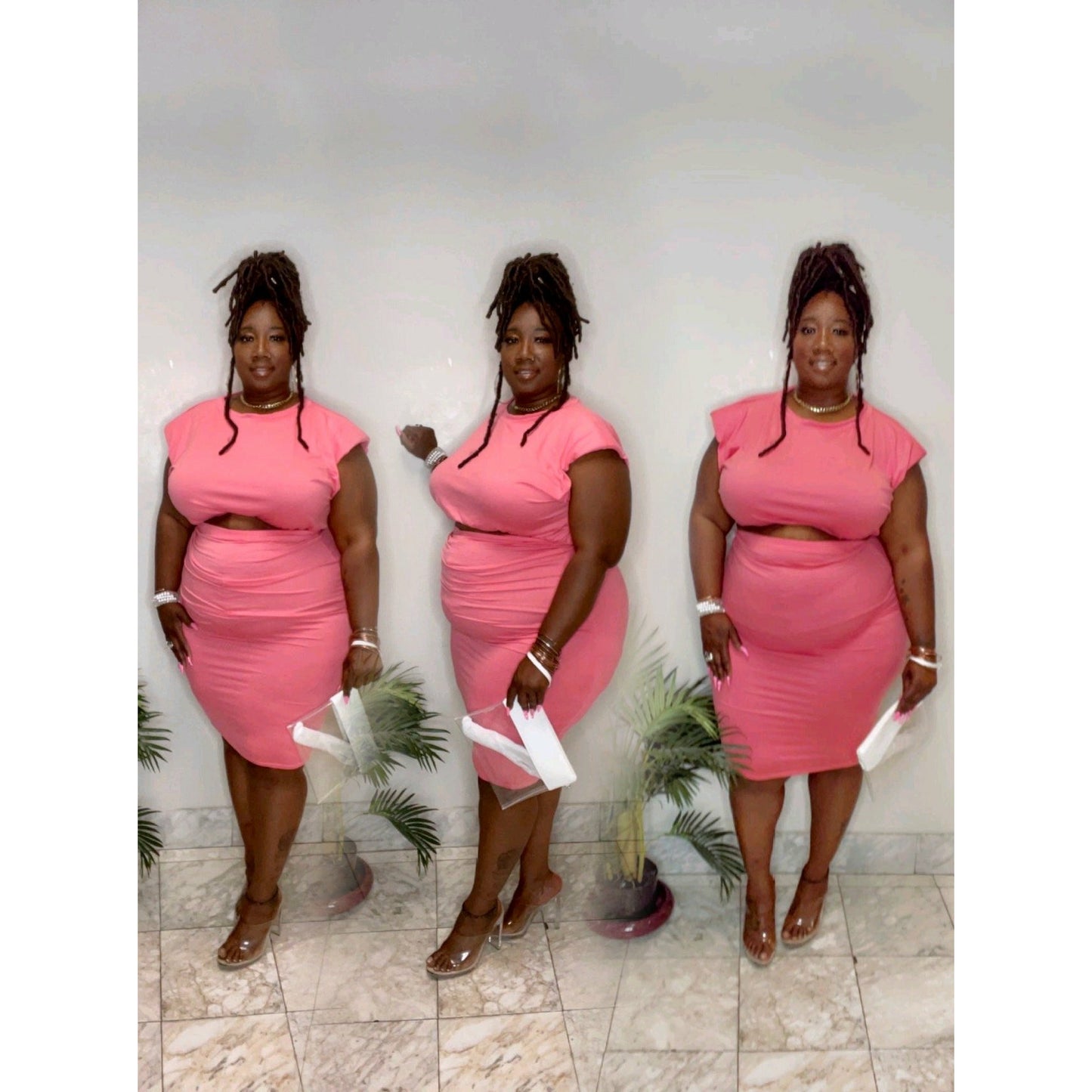 Mauve Skirt Set