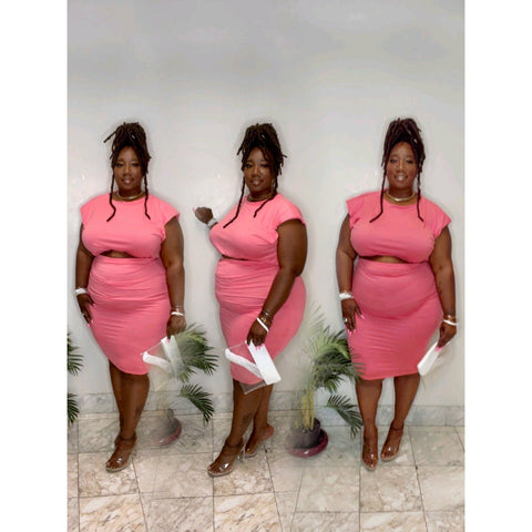 Mauve Skirt Set