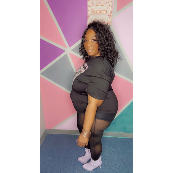 Mesh tight and Pay Bills shirts