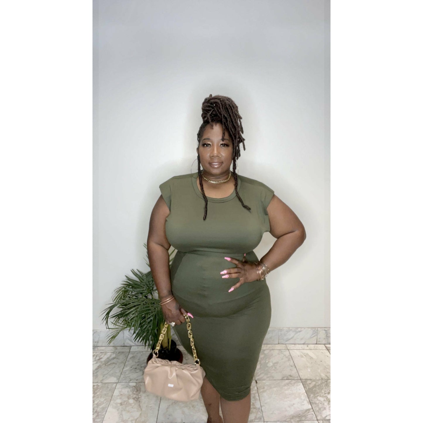 Olive Green skirt Set