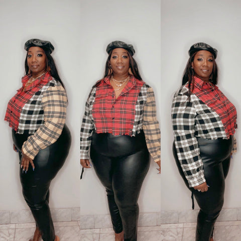 Plaid crop top only