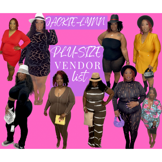 PLUS SIZE VENDOR LIST