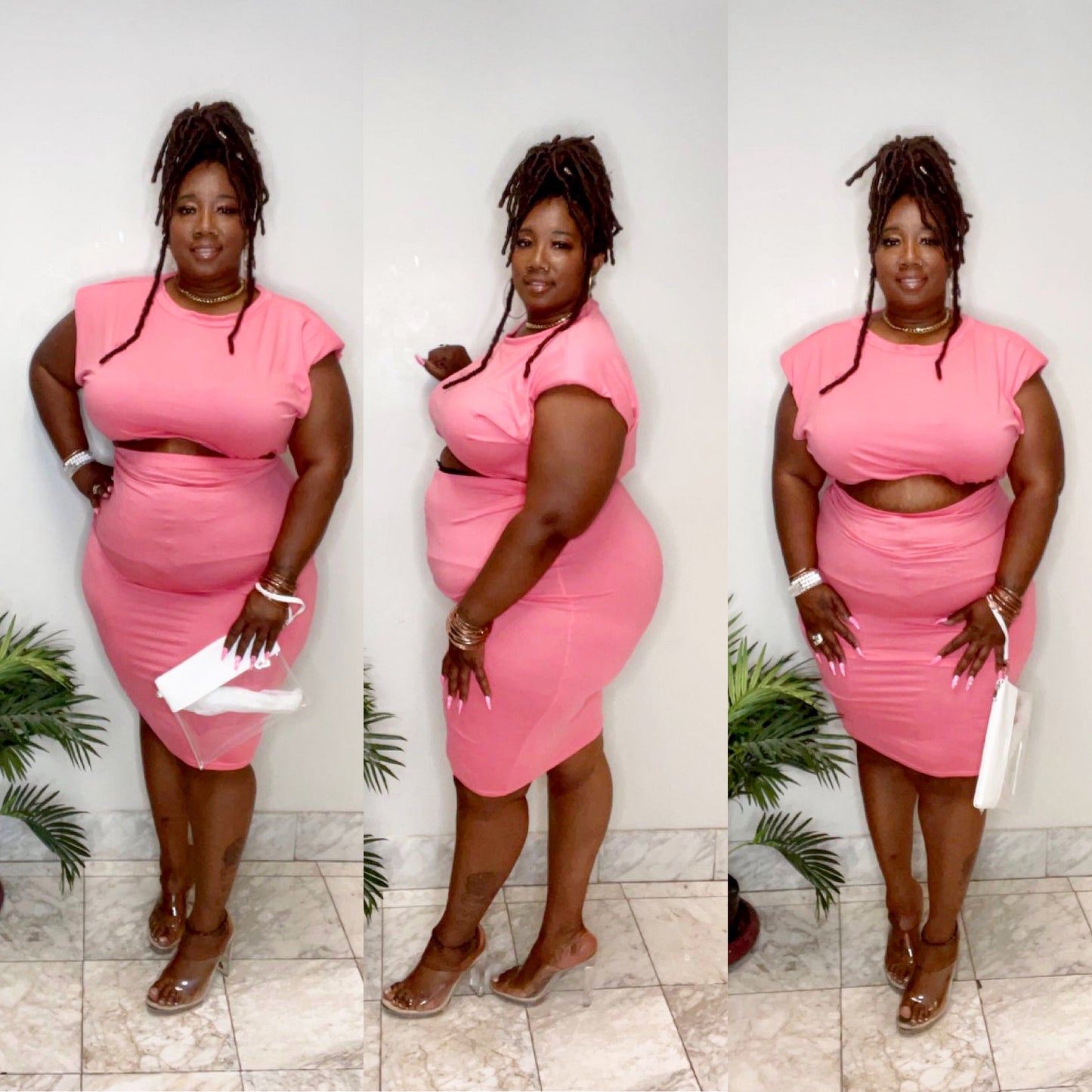 Mauve Skirt Set