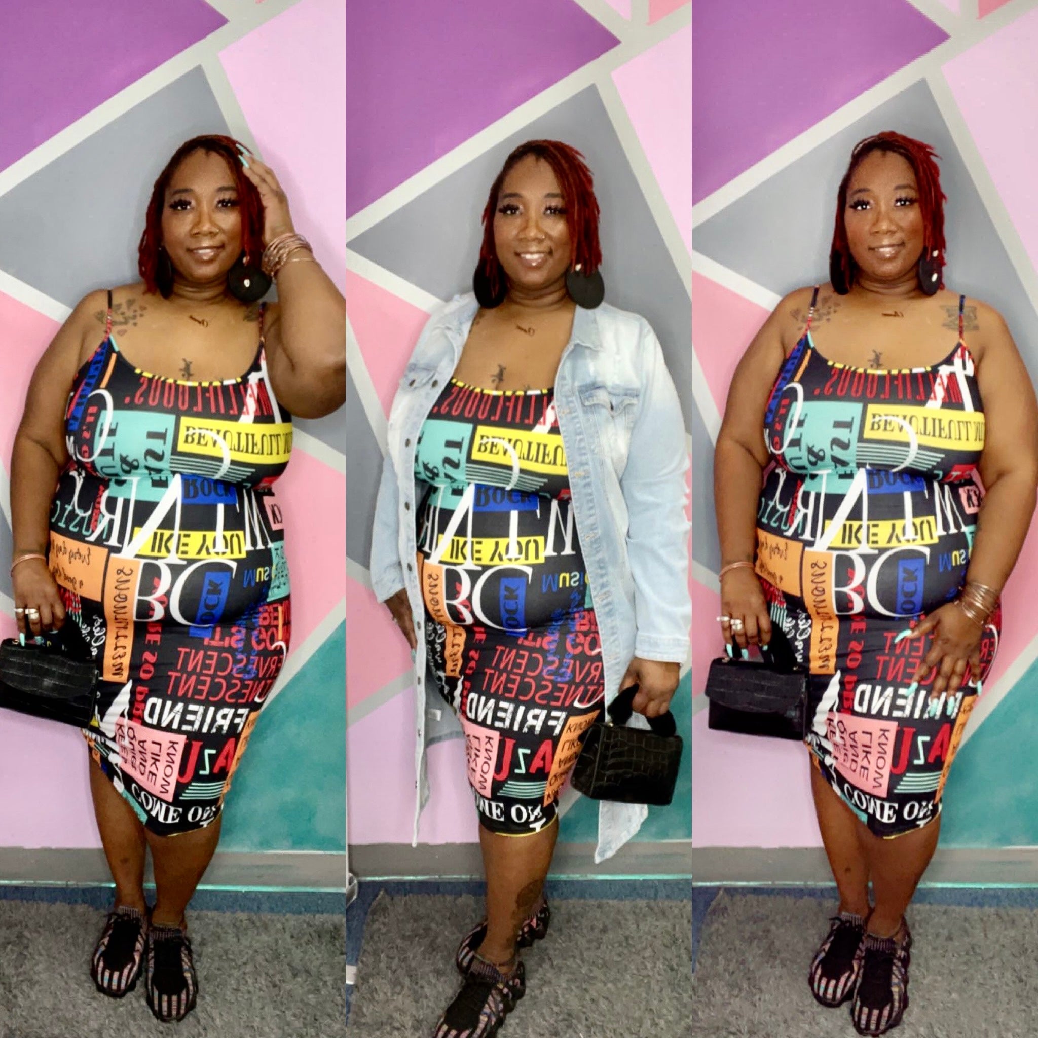 Graphic Slogan Dress